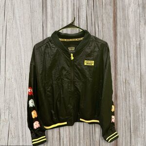 Justice Girls 1980 PAC -MAN Black and Yellow Girls Raincoat Jacket